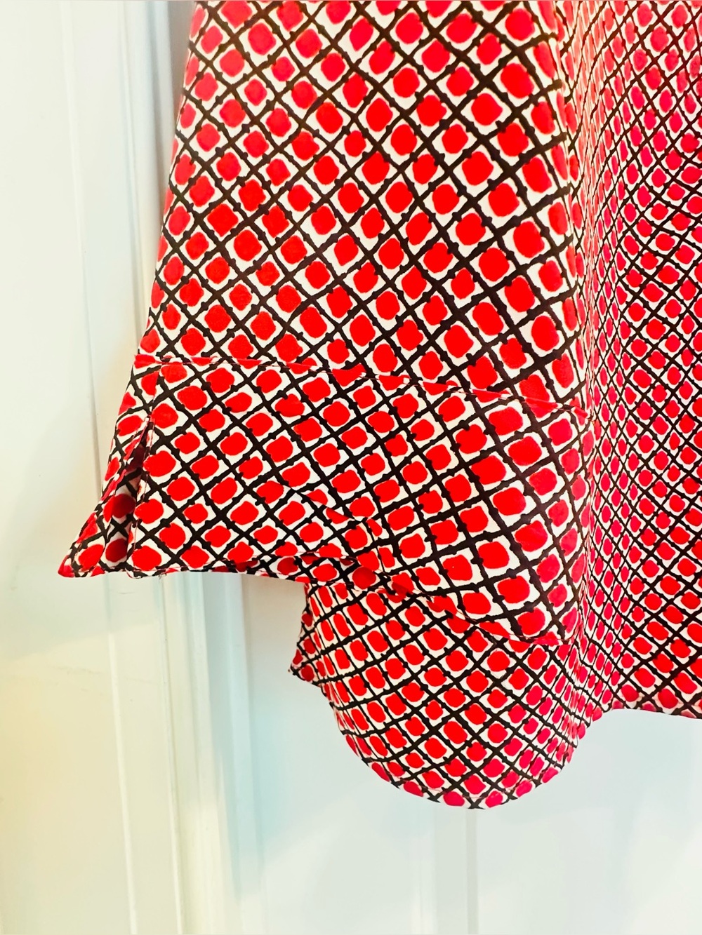 Notations Geometric Print Button Down 3/4 Sleeve Blouse size XL - Picture 2 of 11